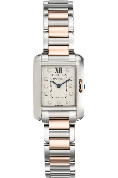Tank Anglaise Rose Gold and Stainless Steel Quartz
