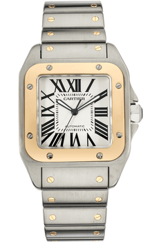 Santos 100 Yellow Gold and Stainless Steel Automatic