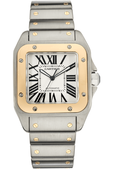 Santos 100 Yellow Gold and Stainless Steel Automatic