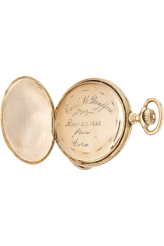 Pocket Watch Circa 1899 Yellow Gold-Plated Manual