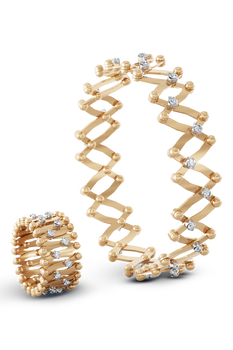 Serafino 1492 Ring Bracelet in Pink and White Gold