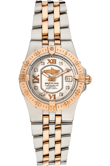 Pre Owned Breitling Galactic 30 Rose Gold and Stainless Steel Quartz