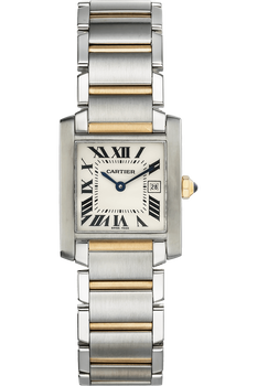 Tank Francaise Yellow Gold and Stainless Steel Quartz