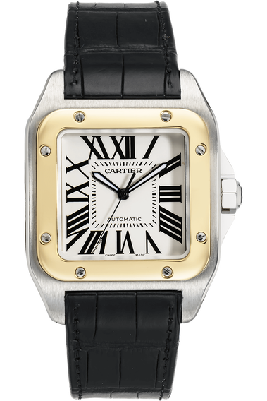 Santos 100 Yellow Gold and Stainless Steel Automatic