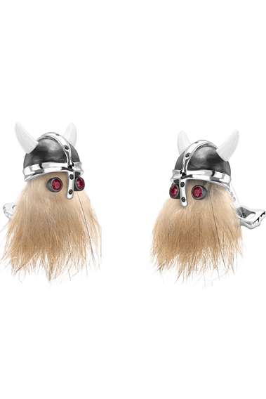 Hairy Viking Skull Cufflinks