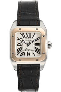 Santos 100 Rose Gold and Stainless Steel Automatic