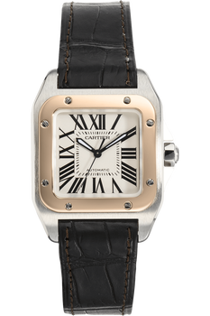 Santos 100 Rose Gold and Stainless Steel Automatic