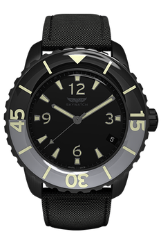 44mm 3-Hand Black IP