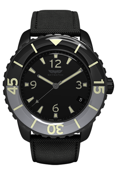 44mm 3-Hand Black IP