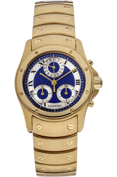 Santos Ronde Chronograph Yellow Gold Quartz