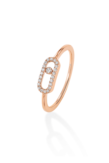 Move Uno Ring in Pink Gold Size 54