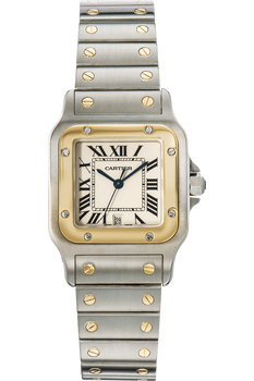 Santos Galbee Yellow Gold and Stainless Steel Automatic