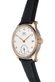 Portuguese Hand Wound Eight Days Rose Gold Manual