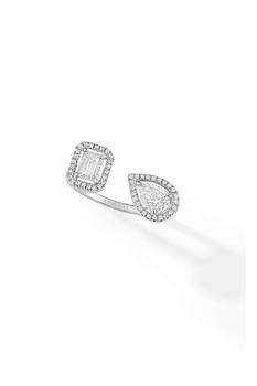 My Twin Toi &amp; Moi Ring in White Gold Size 53