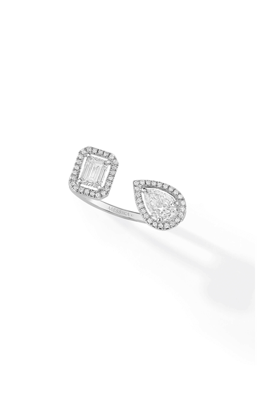 My Twin Toi &amp; Moi Ring in White Gold Size 53