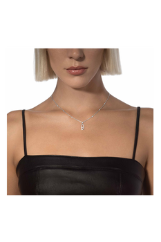 Move Uno Necklace in White Gold