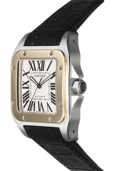 Santos 100 Yellow Gold and Stainless Steel Automatic