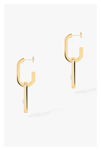 Move Link Earrings in Yellow Gold