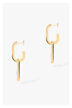 Move Link Earrings in Yellow Gold