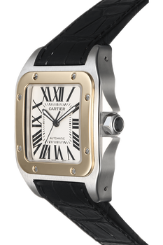 Santos 100 Yellow Gold and Stainless Steel Automatic