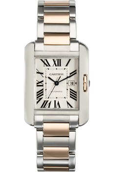 Tank Anglaise Rose Gold and Stainless Steel Automatic