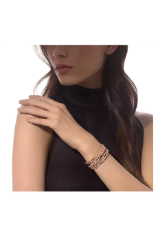 Move Link 3-row Cuff in Pink Gold