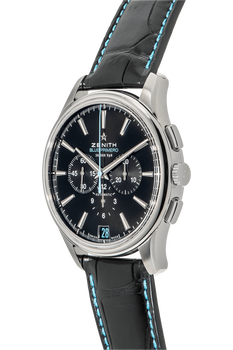 Blue Primero Captain Chronograph Limited Edition Stainless Steel Automatic