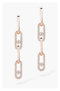 Move Link Transformable Earrings in Pink Gold