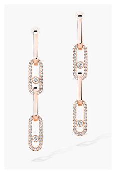 Move Link Transformable Earrings in Pink Gold