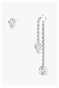 My Twin Earrings in White Gold