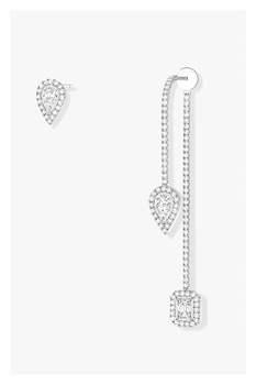 My Twin Earrings in White Gold