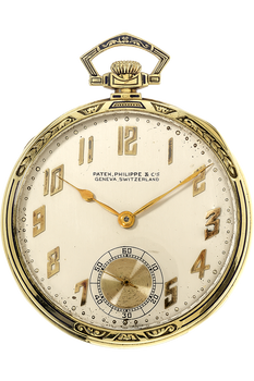 Pocket Watch Circa 1940s Yellow Gold Manual
