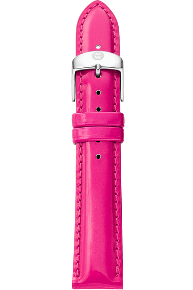 18MM Bright Pink Patent Leather Strap