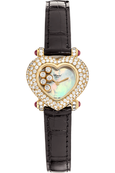 Heart Happy Diamonds Yellow Gold Quartz