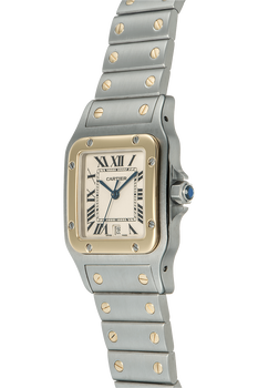 Santos Galbee Yellow Gold and Stainless Steel Automatic