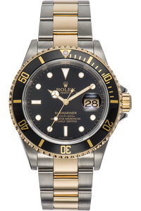 Submariner Swiss Made Dial No Lug Holes Yellow Gold and Stainless Steel Automatic