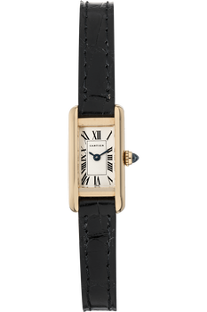 Tank Allongee Yellow Gold Quartz