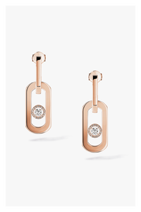 So Move XL Pendant Earrings in Pink Gold