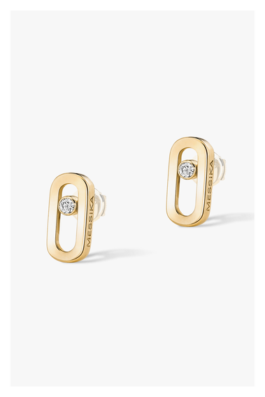 Move Uno Stud Earrings in Yellow Gold