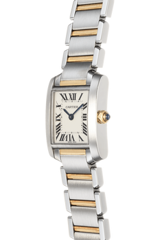 Tank Francaise Yellow Gold and Stainless Steel Quartz