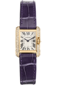 Tank Anglaise Small Yellow Gold Quartz