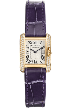 Tank Anglaise Small Yellow Gold Quartz