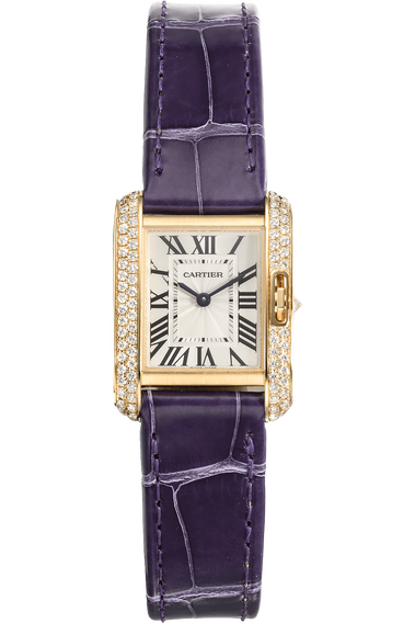 Tank Anglaise Small Yellow Gold Quartz