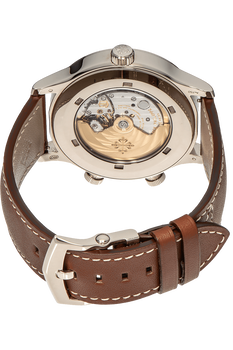 Calatrava Pilot Travel Time White Gold Automatic
