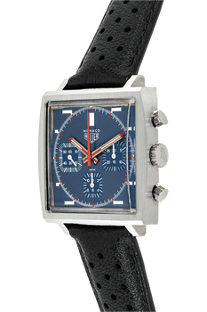 Heuer Monaco Chronograph Circa 1970's Stainless Steel Manual