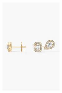 My Twin 1+2 Earrings in Yellow Gold