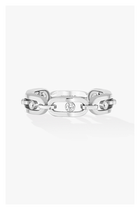 Move Link Multi Ring in White Gold Size 53