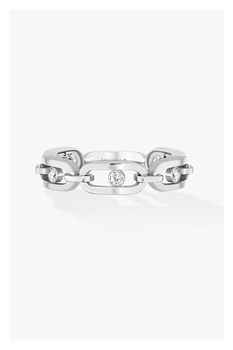 Move Link Multi Ring in White Gold Size 53