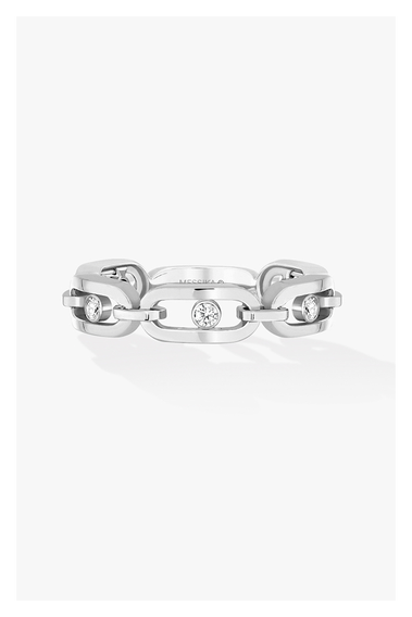 Move Link Multi Ring in White Gold Size 53