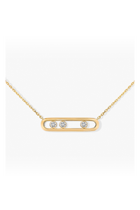 Yellow gold diamond necklace Move